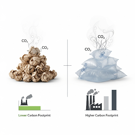 ¿Papel o Plástico? El Dilema de la Huella de Carbono en tu Embalaje